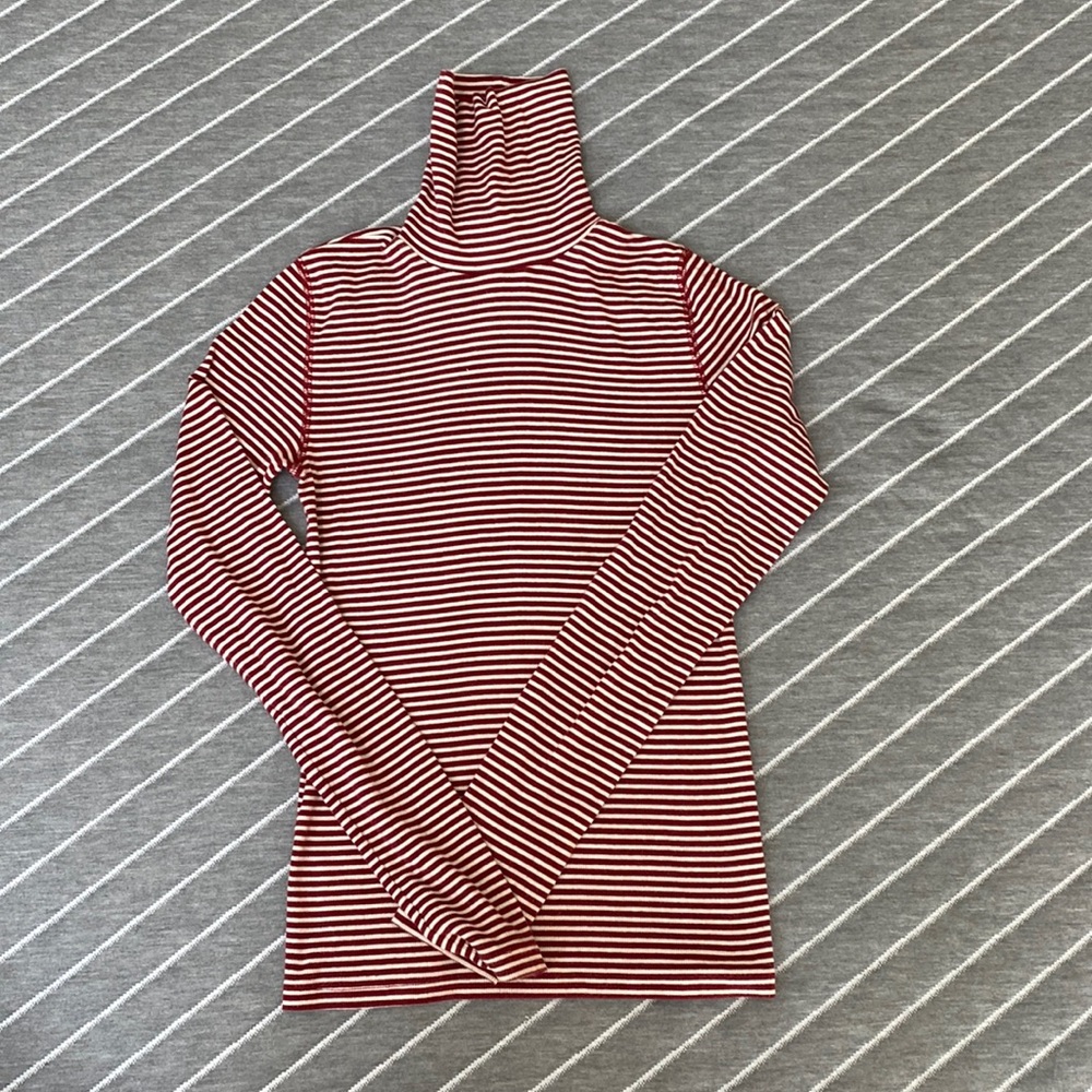 Striped turtleneck